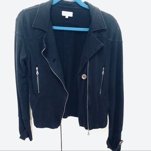 Cotton stretchy moto jacket